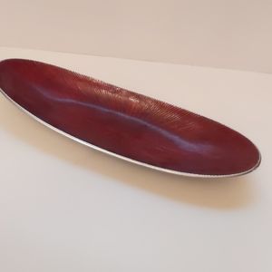 Simplydesignz burgundy/stainless steel tray